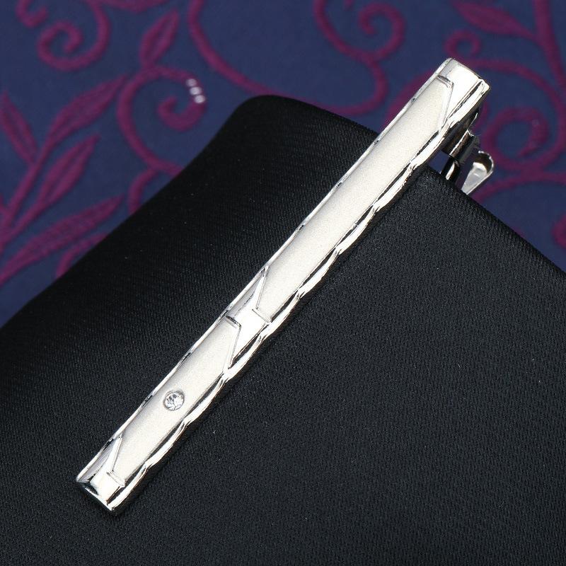 Herren Mode Vielseitige Krawattenklammer Business Anzug Gold Silber Hochzeit Herren und Damen Anstecknadel Koreanische Version Sicherheitskragenclip