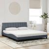 VidaXL Bed with Mattress Dark Grey 180x200 Cm Velvet 3208611