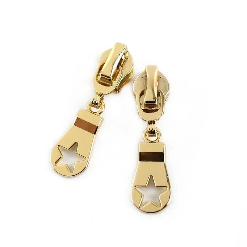 Meetee 5/10/20Pcs 5# Zipper Puller for Nylon Zippers Plastic Coil Zips Slider Heads Repair Kits DIY Garment Sewing Accessories