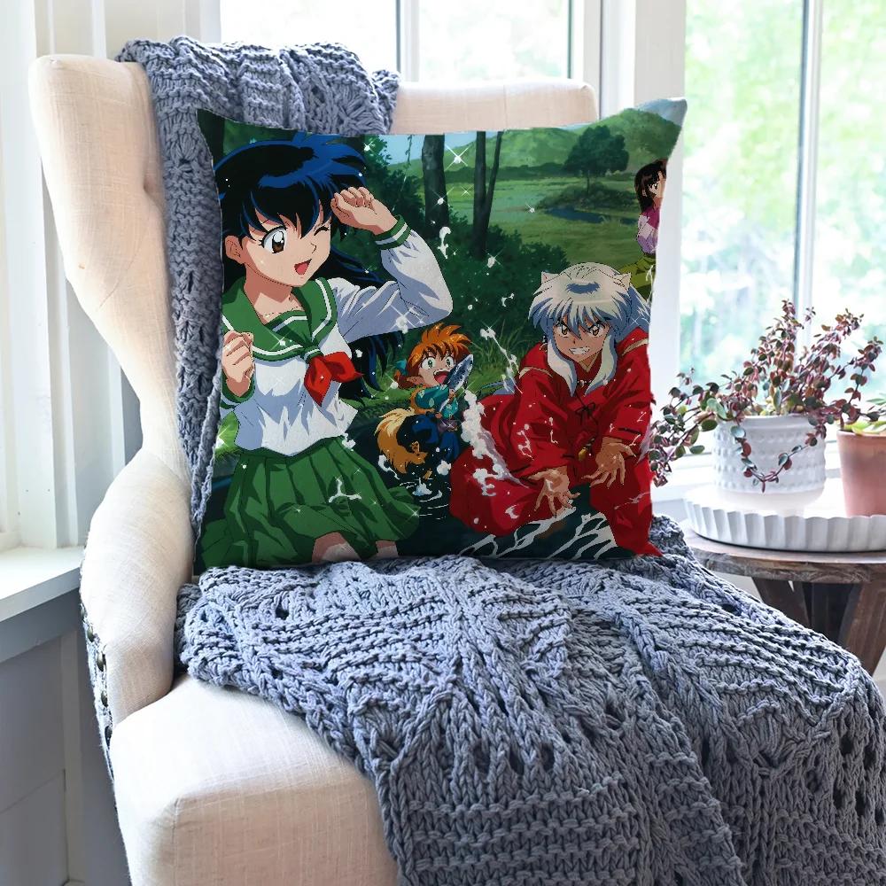 1Pc Japanese Animation I-Inuyasha Pillow Case Square Pillow Bedroom Sofa Leisure Comfort Car Living Room Home Decoration 40X40