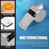 1Pc Stainless Steel Sports Whistles with Lanyard - Loud Crisp Sound for Coaches Referees And Officials