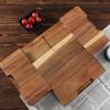 Square Acacia Wood Cheese Board & 4-Piece Stainless Steel Cheese Knife Set