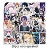 50-Piece Japanese Anime Graffiti Sticker Set for Phones, Computers, Refrigerators, and More