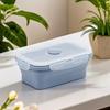 Collapsible Silicone Lunch Box Set: Microwave Steaming, Fresh-Keeping, 4-Piece Bento for Office & Picnic
