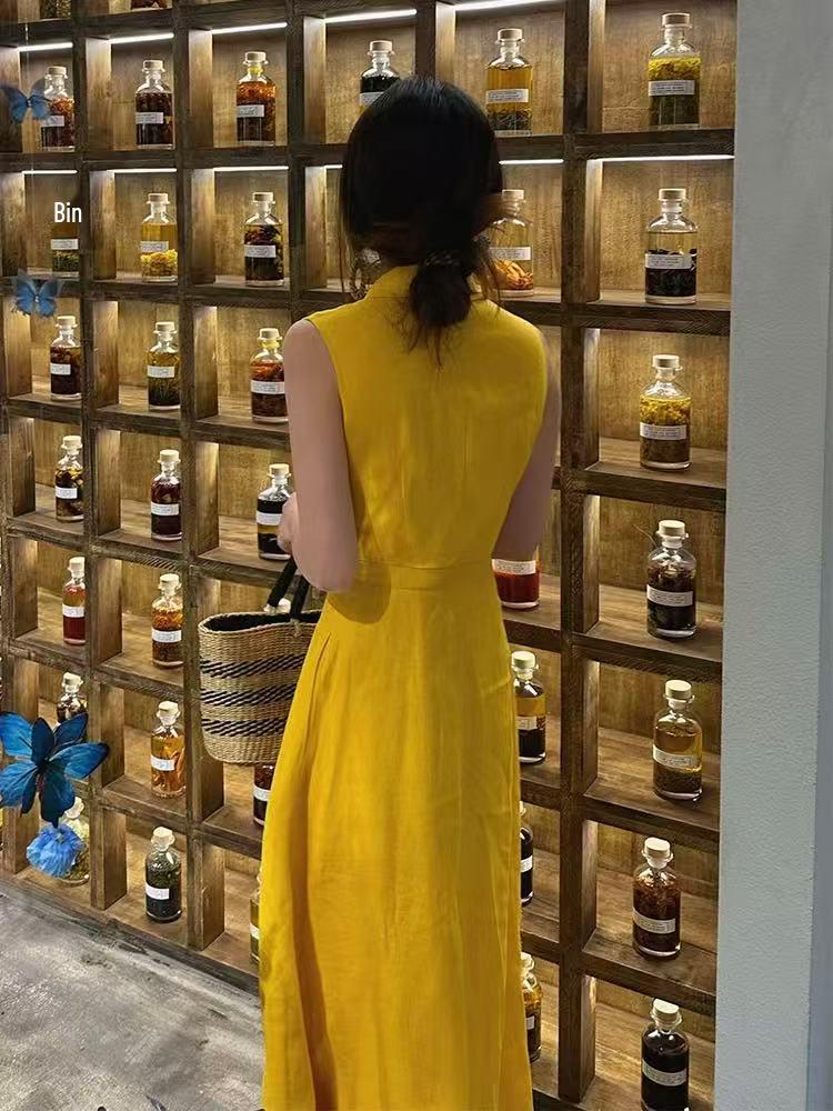 Elegant Yellow Linen Dress: Summer 2026 Women's Fashion