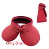 Neutral Top Straw Hat Sun Protection Cap With Butterfly Knot For Travel Beach