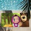 Cartoon M-Masha And The B-Bear Anime Towel Quick Drying Beach Towels Are Suitable For Swimming Pools Camping Yoga And The Gym