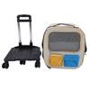 Pet Carrier Backpack with Wheels 2 in 1 Breathable Window Large Capacity Portable Rolling Cat Dog Carrier Bag for Travel