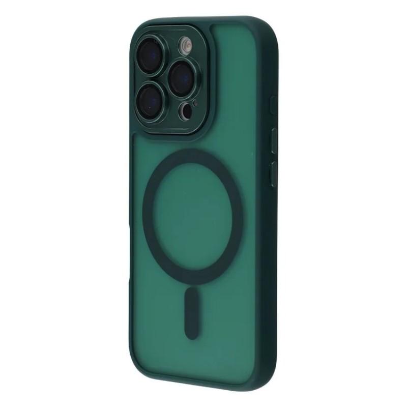 For iPhone 16 Pro Case Compatible with MagSafe WANLONFENG QB Series PC TPU Phone Cover with Screen Film