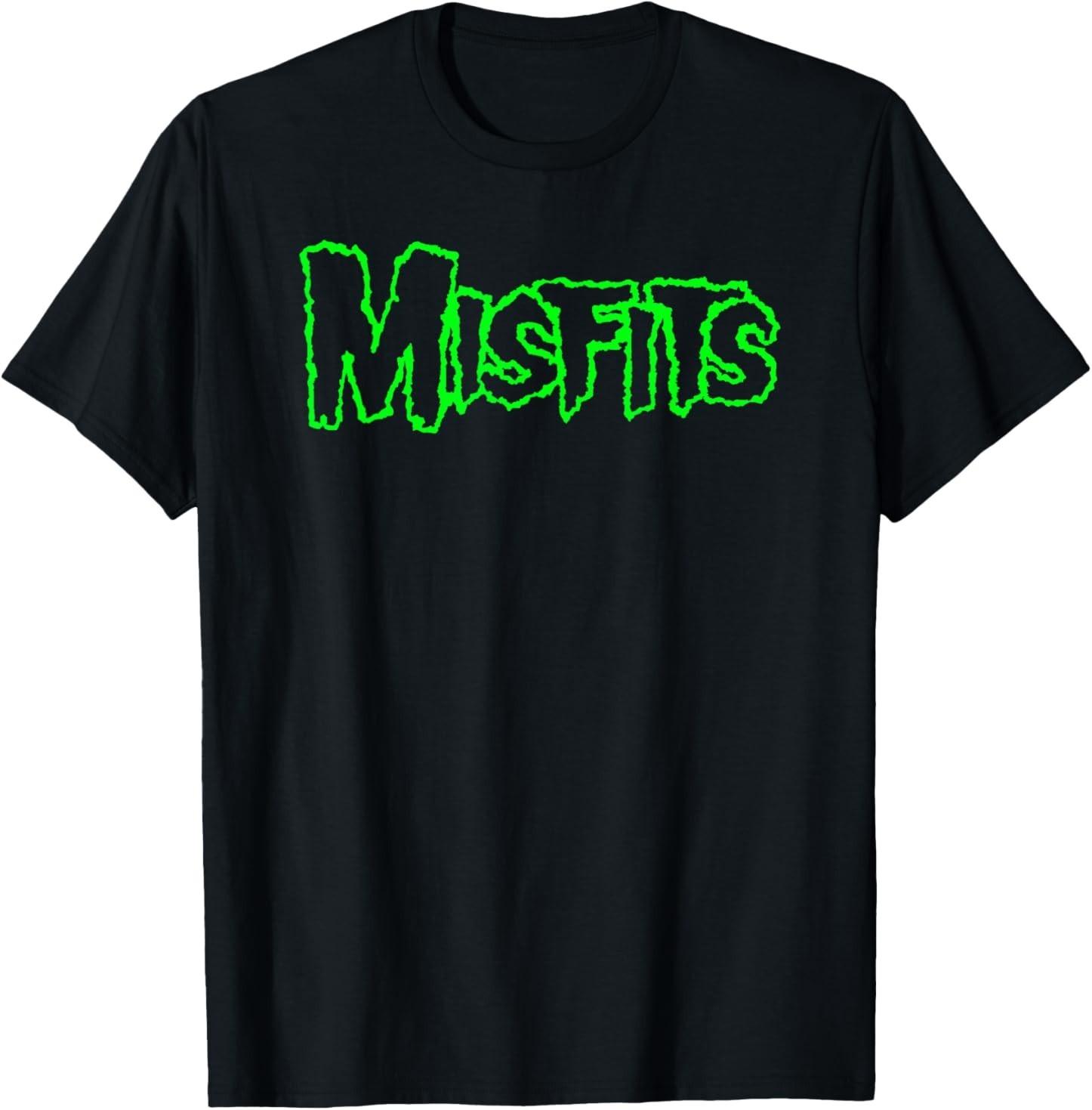 Misfits – Green Logo T-Shirt Mens Womens Tees Top 4XL