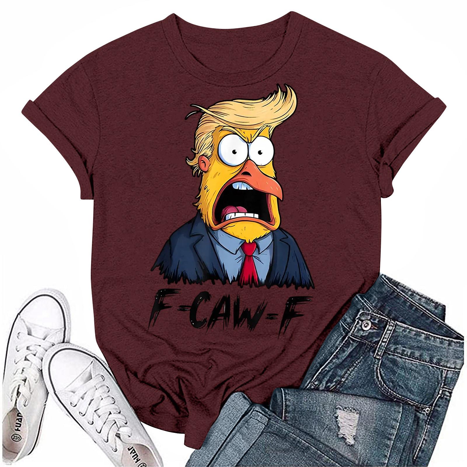 

Women s Group 2D Printed Round Neck Short Sleeve Top L винный