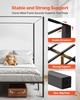 VEVOR King Size Canopy Bed Frame, Metal Canopy Bed with Four Posters Design, Heavy Duty Steel Slats Support, Underbed Storage Space