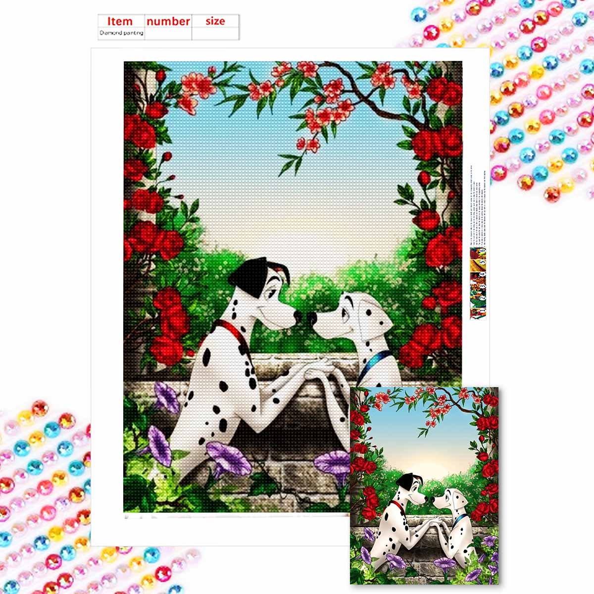 

5D DIY Diamond Art Painting Kits for Adults, The Little Dog In The Moonlight Full Round Crystal Diamond Kits for Beginner for Home Wall Decorate Round 20x30cm