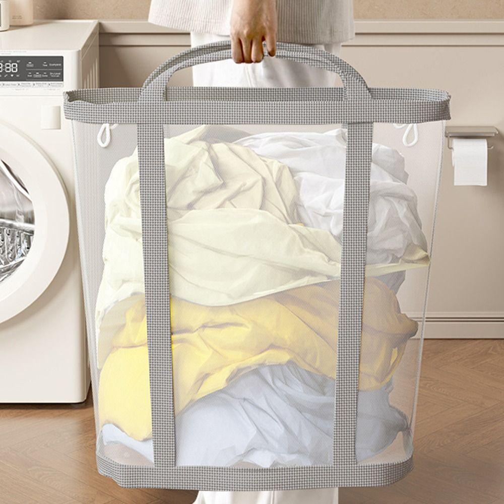Large Capacity Foldable Laundry Basket Nylon Storage Basket  for Children Toy Storage