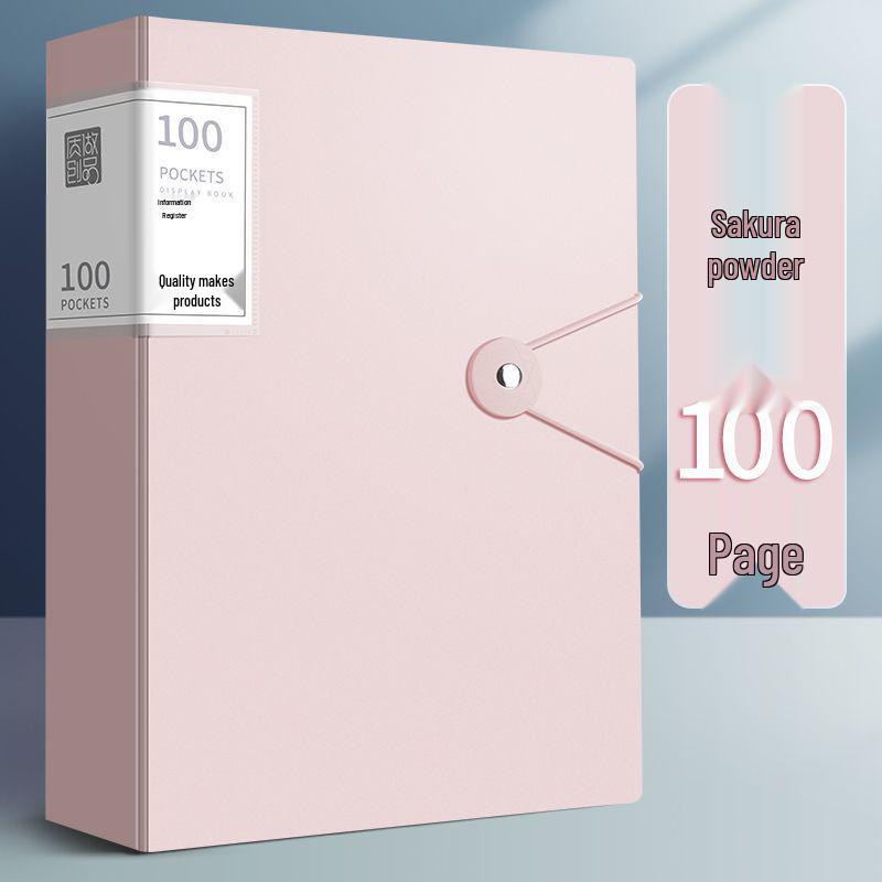 Transparent A4 Document Folder with Insert Pages for Office, Meetings, Contracts, Student Papers, and Certificates