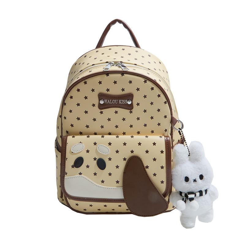 Schoolbag Korean cute yellow puppy backpack female 1011 new model this year popular backpack daily go cartoon schoolbag