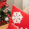 18x18,Cotton Christmas Blessing Throw Pillow Cover for Bed Sofa Cushion Car Snowflake Embroideried Pillowcases