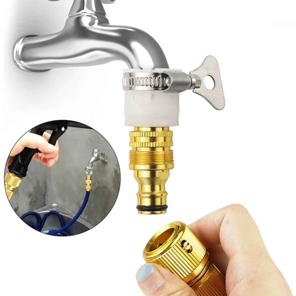 15-23mm Faucet Tap Connector Aluminum Zinc Zinc Alloy Faucet Adapter Garden Water Hose Pipe Car Washing