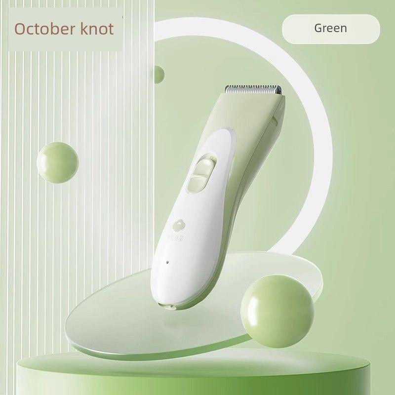 

October Crystalline Baby Hair Clipper Kids Newborn Baby Special Light Tone Hair Cutting Handy Gadget Shaving Hair Electrical Hair Cutter Light Green [with 3 Limit Combs]