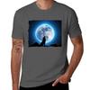 Wolf Howling At The Moon Tshirt Plus Size Solid Color Tshirt