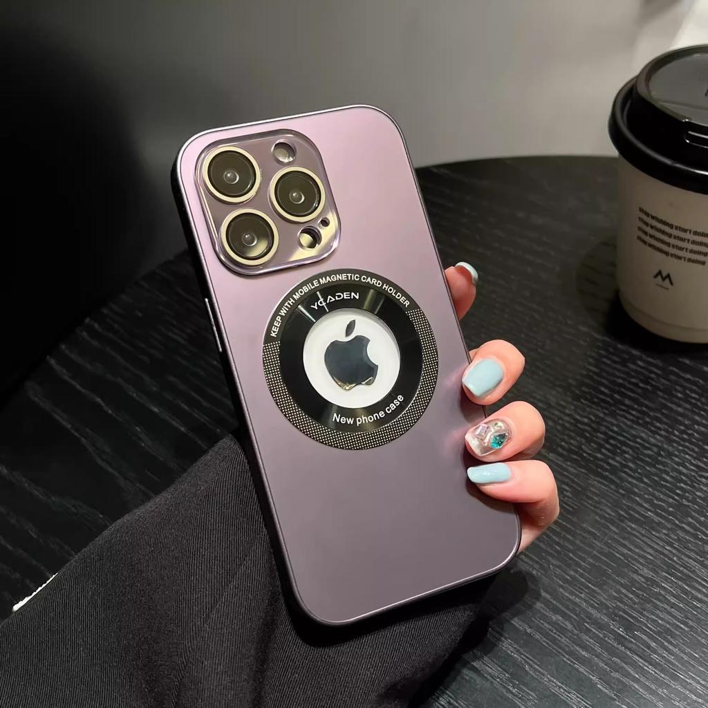 Apple 16promax Leakage Mark Magnetic Suction Phone Case Apple 15 Original 14 Lens Film Soft Edge Cover