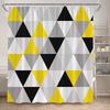 Moderne Geometrische Duschvorhänge Weiß Gepunktet Schwarz Badevorhang Minimalistisches Muster Polyesterstoff Badezimmerdekor Mit Haken