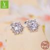 50 Points Shining Mozzarella Diamond Stud Earrings For Women, Bright Star S925 Silver Platinum Plated Earrings Are In Stock.