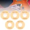 5PCS Cream+Gold Letter Toggle Switch Washer Plastic Guitar Switch Ring  Electric Guitar