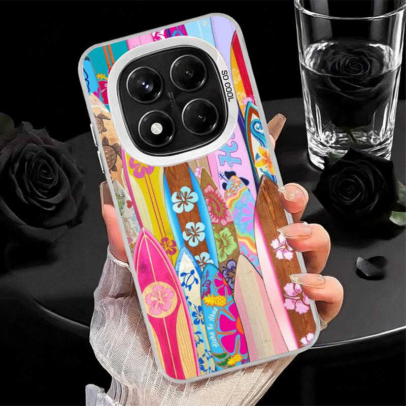 Surfboard Surfing Surf Summer Soft Phone Case for Xiaomi Redmi Note 13 14 15 Pro Plus 12S 12 11S 11 11T 10S 10 Shockproof Cover