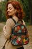Damen Leder Patchwork Rucksack – Einzigartig und Stilvol