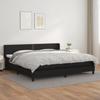 Maison Exclusive - Slatted Bed Base with Mattress Black 200x200 Cm Faux Leather
