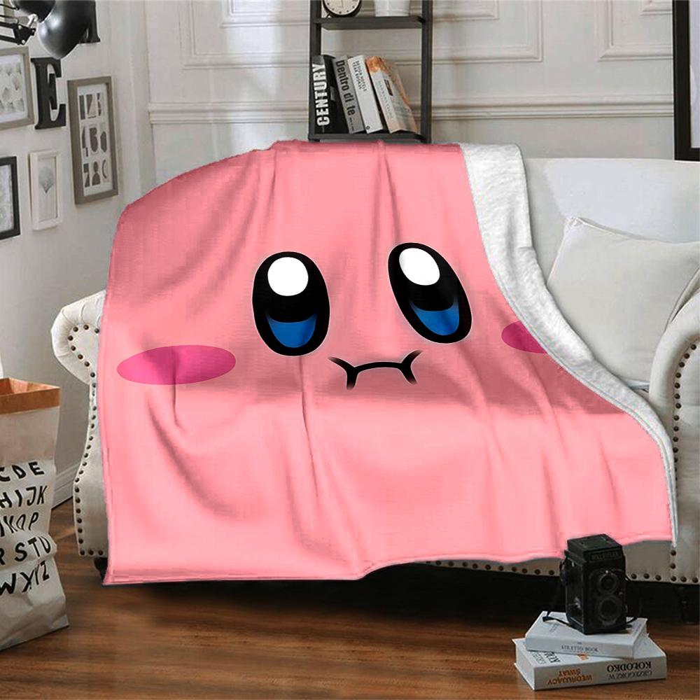 1 Stück Kirby1 Decke, Geschenk, für Männer und Frauen, Weiche Decke, Gut für Schlafsofa Couch Reisen, Leichte Flanelldecke