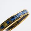 Used HERMES bracelet Emaille PM enamel/metal 17.1g blue gold Cloisonne