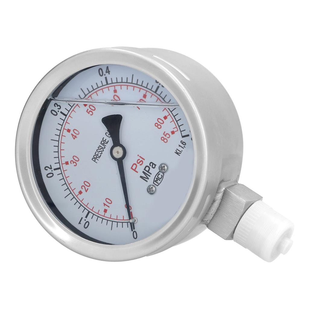 Y100BF 00.6MPa Radial Pressure Gauge Stainless Steel CorrosionResistant ShockResistant OilFilled
