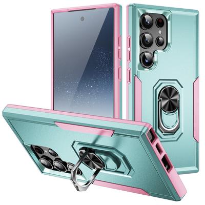 Etui do Samsung Galaxy S24 S23 S22 S21 S20 S10 UItra Plus Odporny na wstrząsy pancerz 360° Magnetyczny uchwyt samochodowy do pierścienia Miękkie krawędzie Etui na telefon