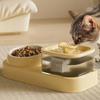 1L Automatic Cat Water Fountain 2 In 1 Cat Dog Water Dispenser Food Feeding Bowl Large Capacity Mute Pet Feeder Pet Supplies
