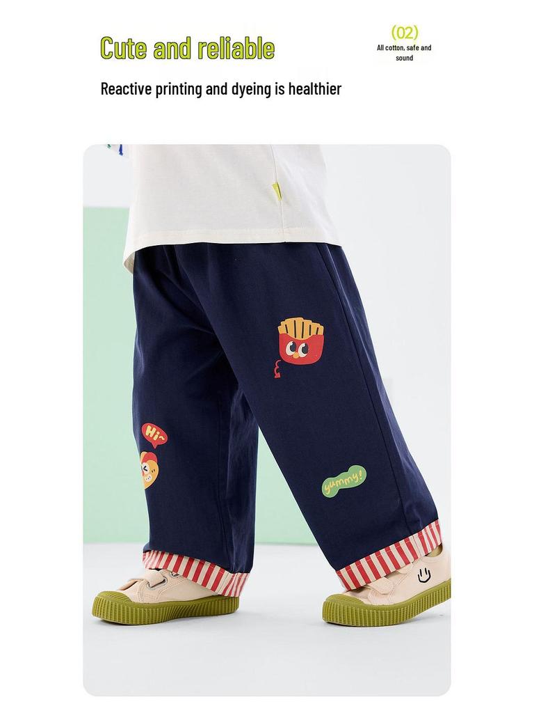 Dudu Home Kids' Cotton Pants: New Spring Style for Boys and Girls - Casual Long Pants for Children