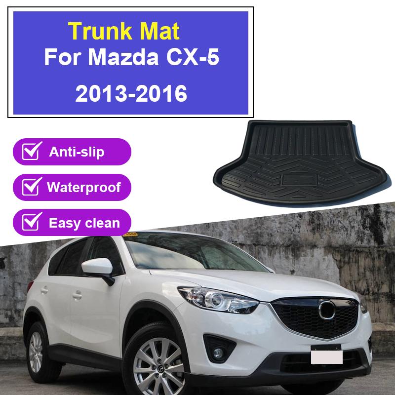 Car Rear Trunk Mat For Mazda CX-5 CX5 2013 2014 2015 2016 Luggage Liner Tray Waterproof Anti-scratch Floor Pad Auto Accessories