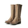 Damenstiefel 2025 Herbst/Winter mittellange Stiefel Damen mattes Leder modische Damenschuhe