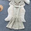 Sommer Damer Elegant V-hals Enkeltspent Strikket Futteral Genser Lang Maxi Fishtail Kjoler