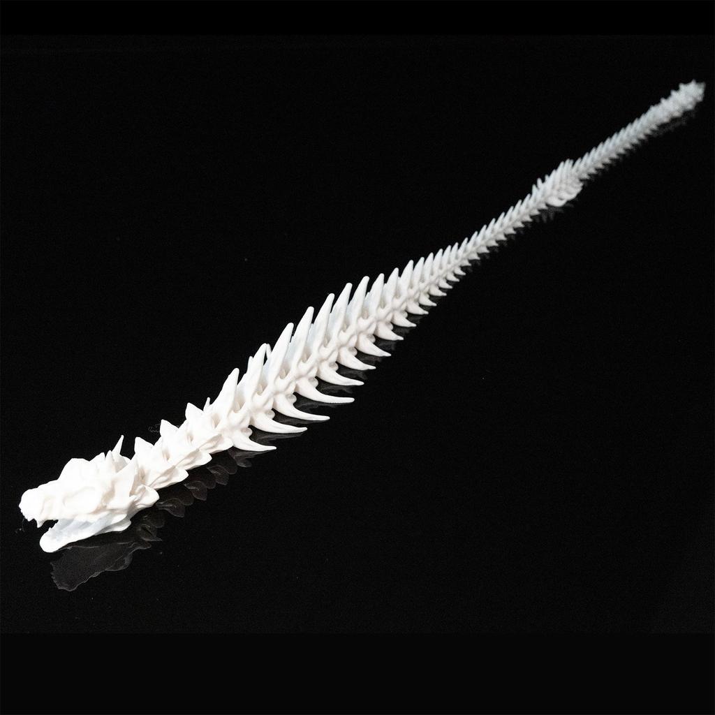 3D Printed Movable Snake Bones, Animal Bones Toys, Home, Room, Car Decoration, Desktop Ornaments, Joints Can Move, Cool 3D Printed Snake Bones Toys