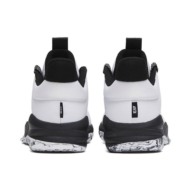 Anta Badass Basketball Shoes Men Sneakers White Black 912241601-1
