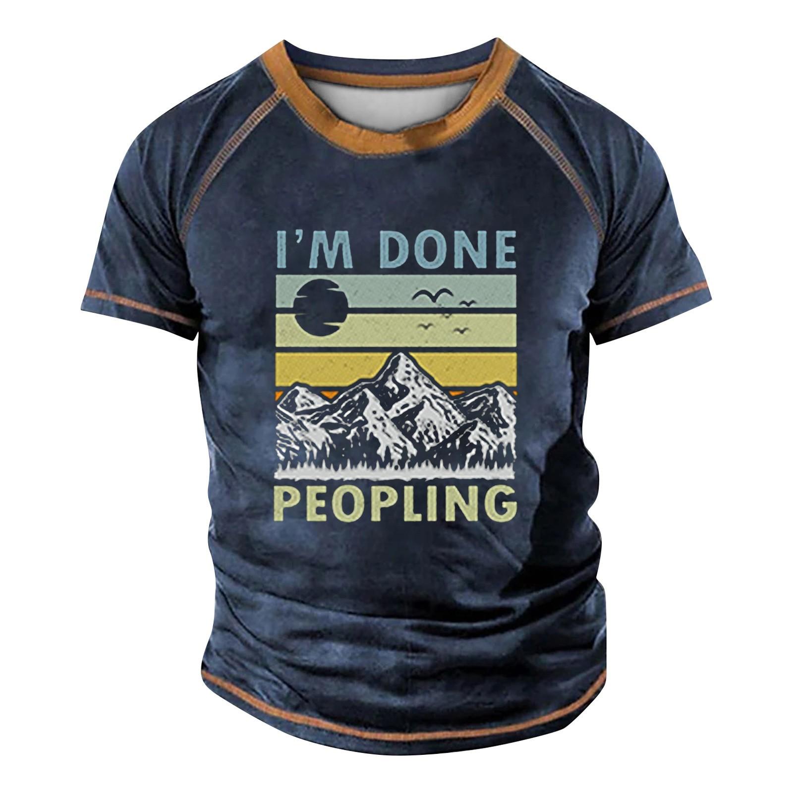 

Мужская футболка реглан в стиле ретро с коротким рукавом и круглым вырезом с буквенным принтом, топы XL синий