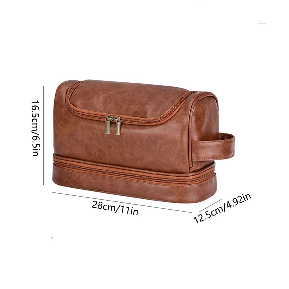 Waterproof Cosmetic Storage Bag PU Leather Makeup Bag Portable Makeup Pouch  Travel