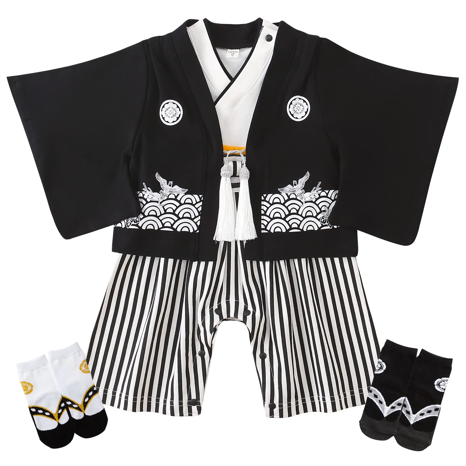 

Baby Hakama Hakama Hakama Hakama Japanese with Baby Shower First Meal Shrine First Festival Jet [Comfort U] Clothes, Boys Romper, Coverall, Set,