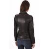 SKINOUTFIT Damska kurtka skórzana z prawdziwej skóry jagnięcej czarna kurtka motocyklowa typu biker