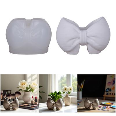 Bowknot Planter Silicone Mold For Resin Cement Concrete Crafts DIY Jewelry Making Home Decoration Gift