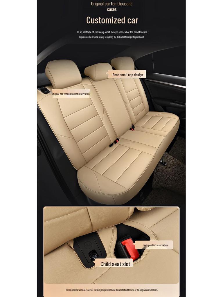 All-Season Leather Seat Cover for Volkswagen Tango - Universal Fit, Original Car Texture