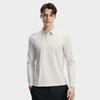 FILA White Fashion Simple Classic Basic Solid Color Casual Light Business Versatile Comfortable Long Sleeve Polo Shirt Men tops F11M613218FGY