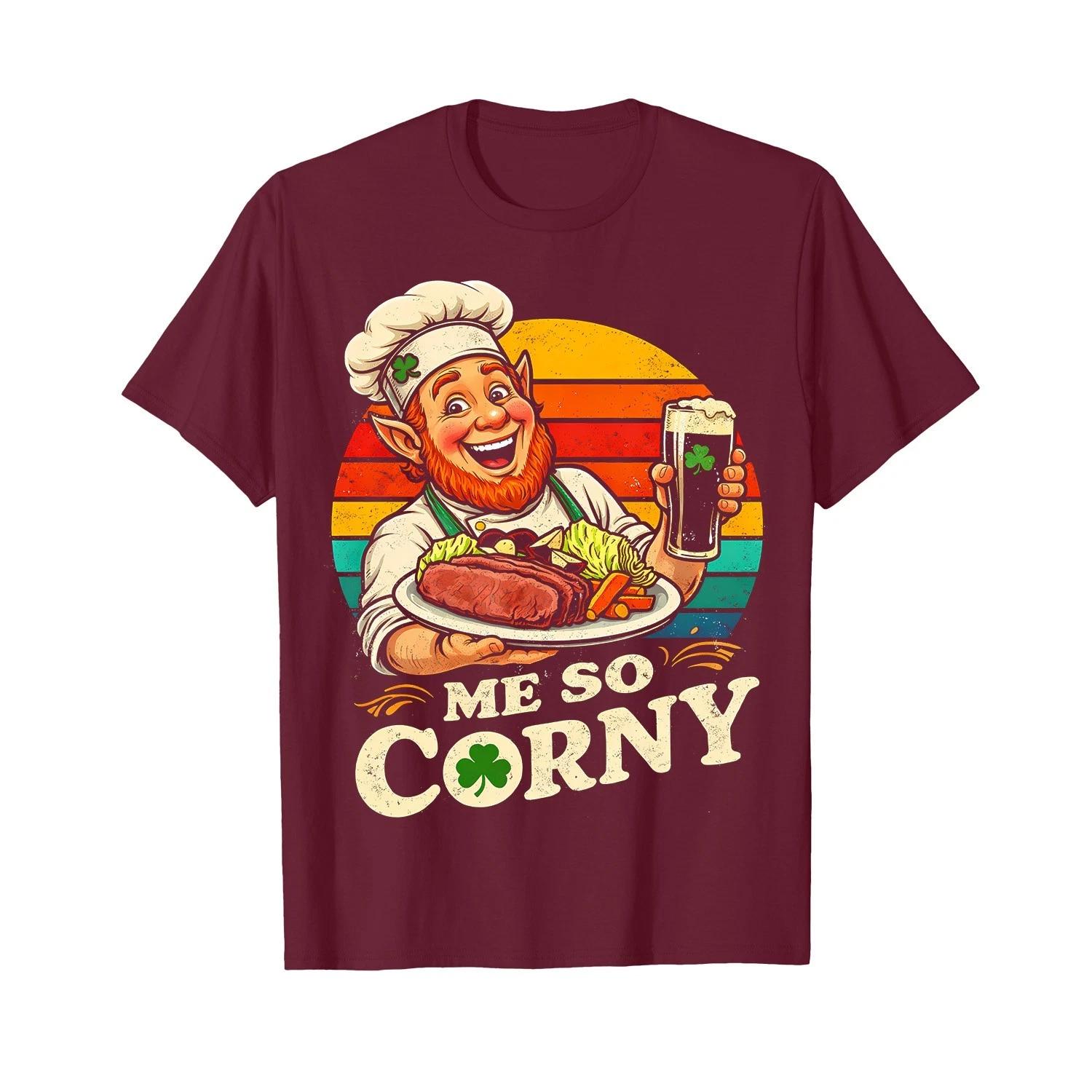 Me So Corny Beer Corned Beef And Cabbage St Patrick_s Day T-Shirt L